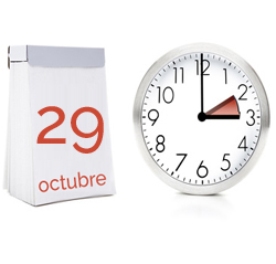 Cambio de hora el próximo día 29 de octubre