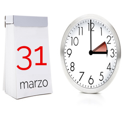 Cambio de hora del próximo día 31 de marzo