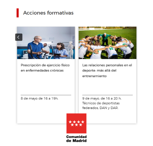 Acciones formativas Comunidad de Madrid